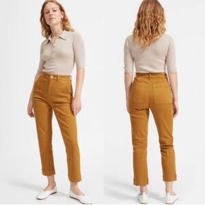 Everlane Cropped Straight Pants Jeans Golden Brown 0